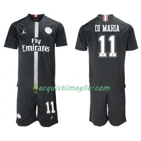 Divisa di Calcio Paris Saint Germain Di Maria 11 Jodan Giallo Bambino Terza 2018/2019